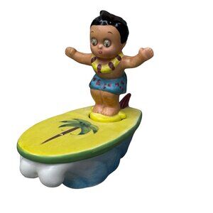 Vintage Vandor 2000 Ceramic Salt & Pepper Shaker Surfer Boy Surfboard Board RARE